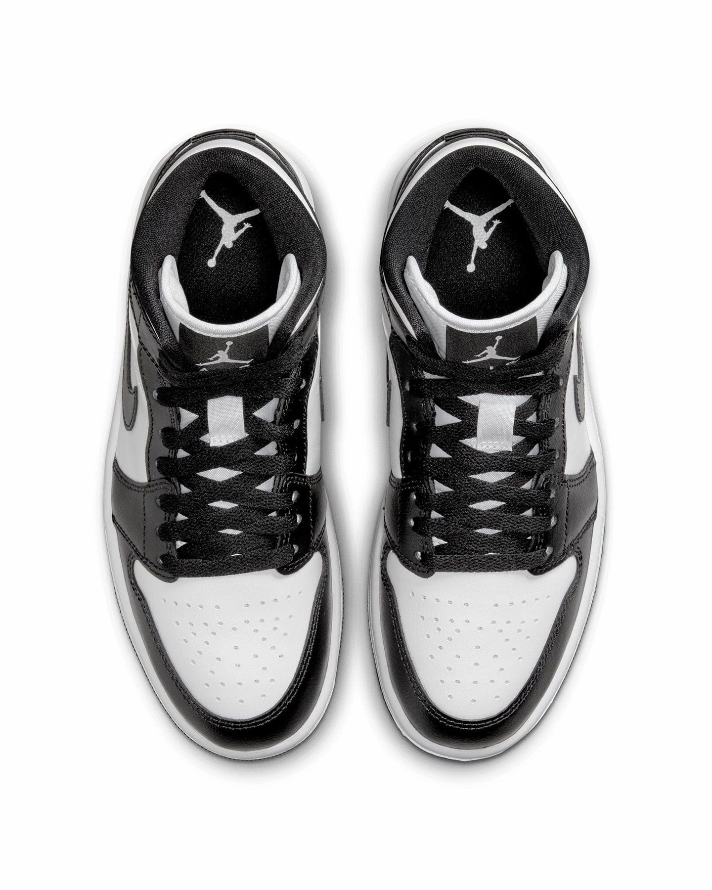Women's Jordan 1 Mid - White / Black - White Travel Essential Vibrant sole