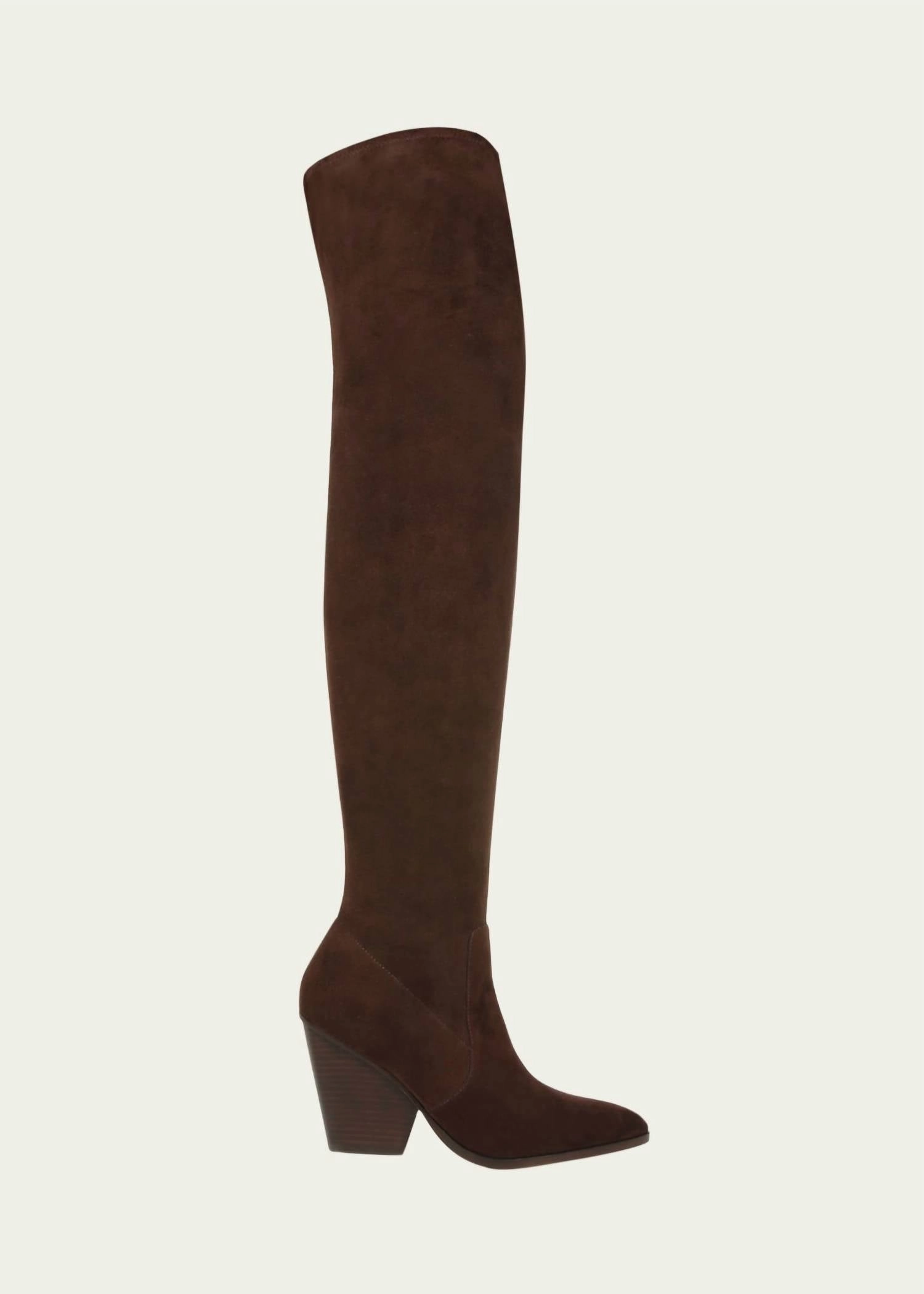 Women's Lalita Over The Knee Boot In Cacao Suede Stable Support Remote Hiking Timeless Appeal