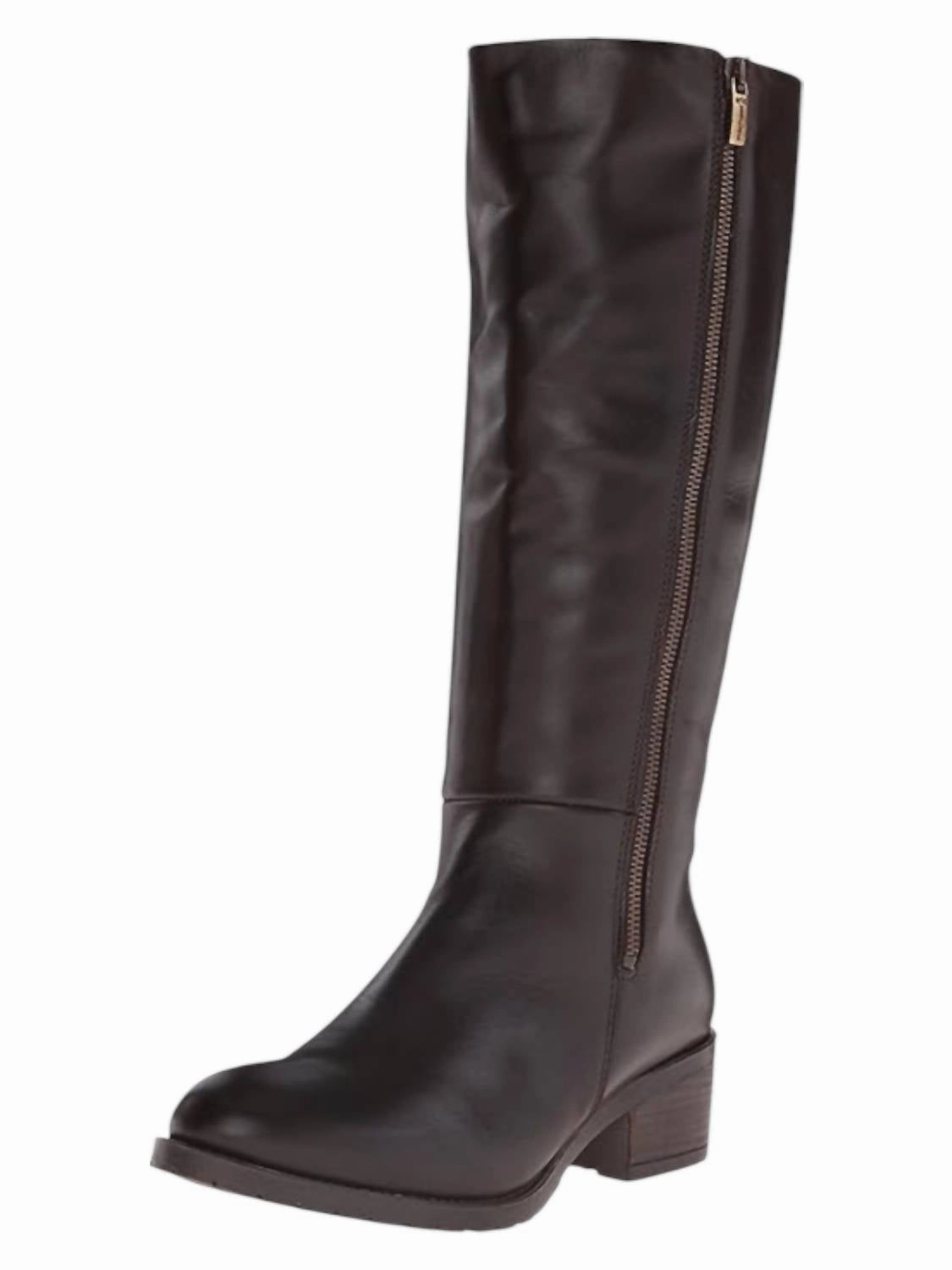 Reinforced Form Morning Walk Grippy Outsole Rough Terrain Women's Lauren Waterproof Tall Leather Boots In Brown