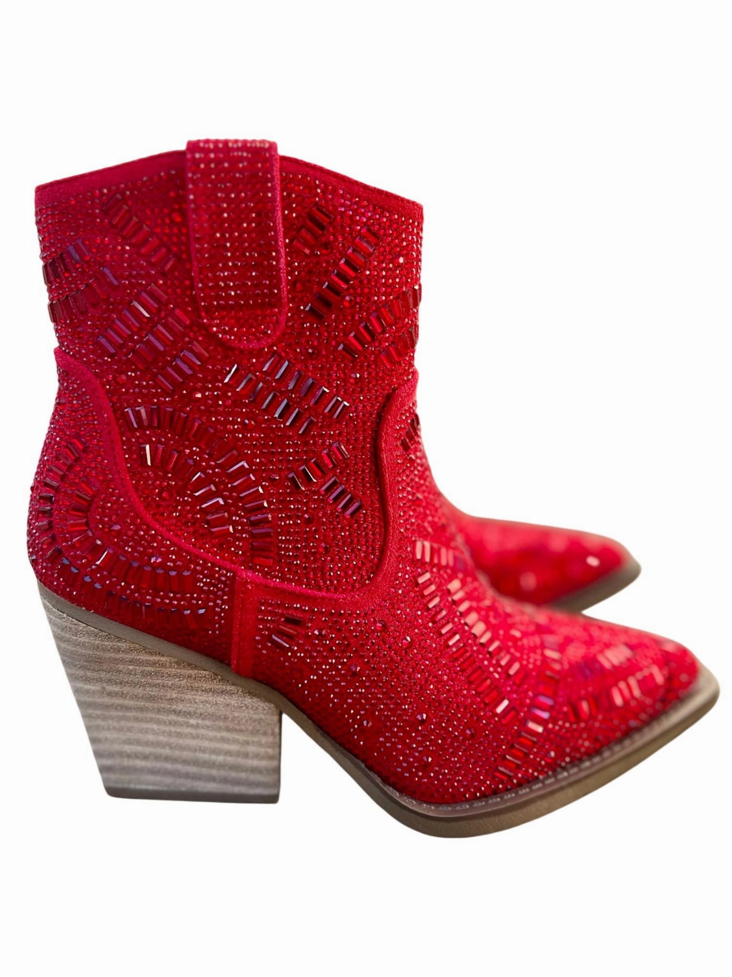 Urban Trail Mud Resistant Urban Commute Women's Maze Of Life Rhinestone Boots In Red