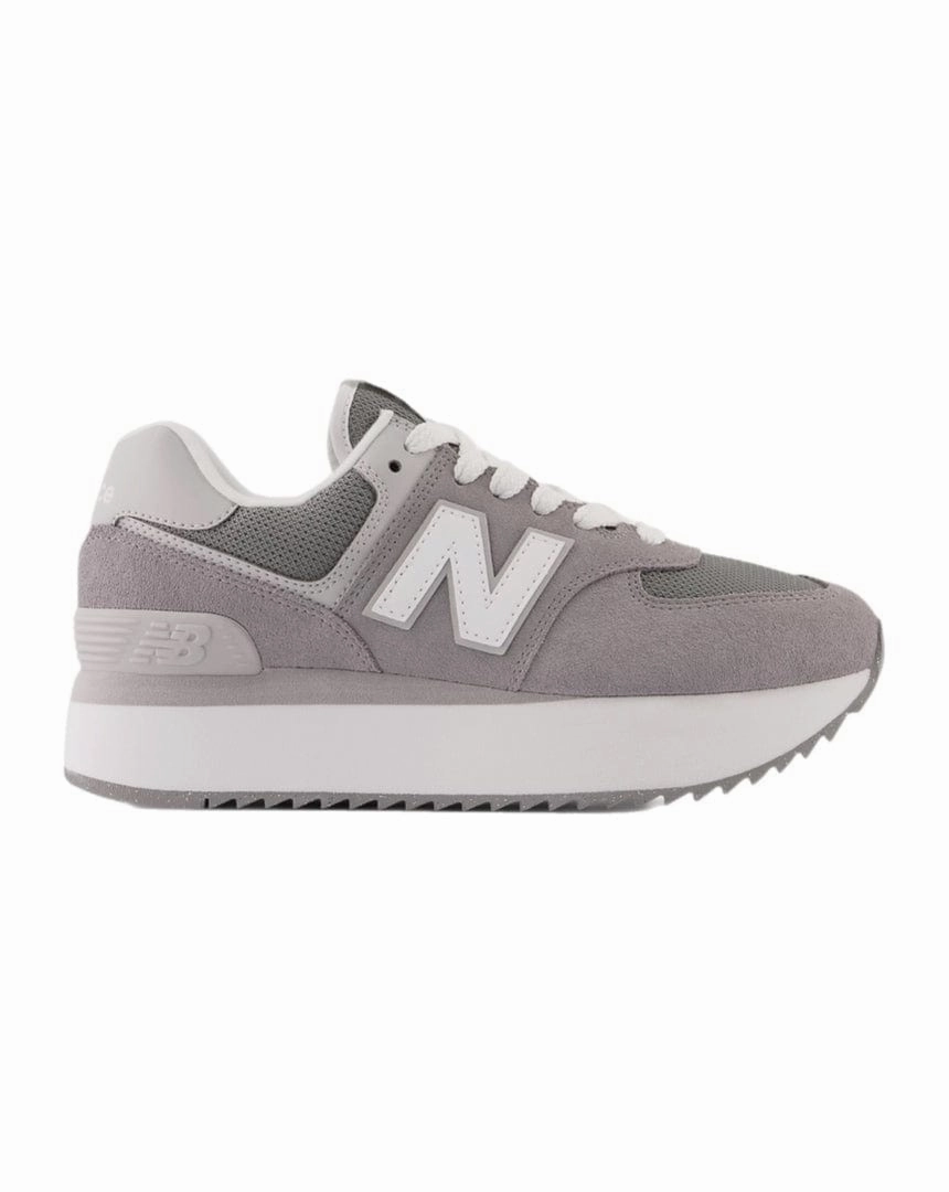 Women's New Balance 574  - Shadow Grey / Rain Cloud / White Day Wear Durable Stitching