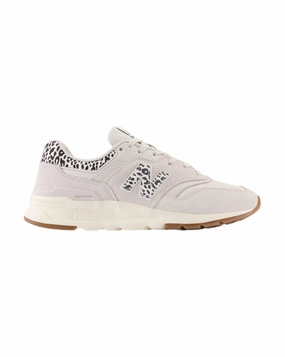 Elastic Band Lightweight Frame Structure Women's New Balance 997 - Grey / White