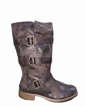 Structured Fit Women's Reagan Knee High Boot In Dark Brown