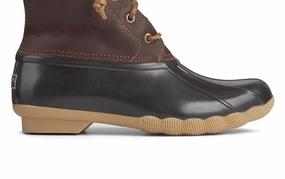Comfortable Arch Women's Saltwater Duck Boot In Tan/dark Brown