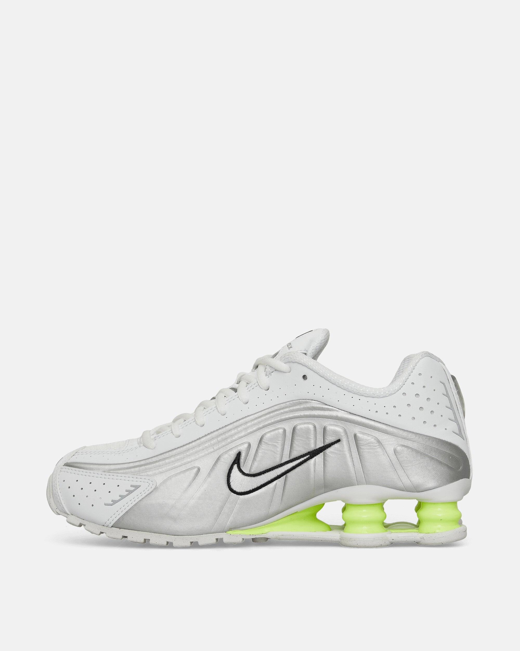 Easy to Wear Women's Shox R4 Sneakers White / Metallic Silver / Volt
