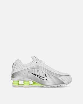 Women's Shox R4 Sneakers White / Metallic Silver / Volt Flex grooves