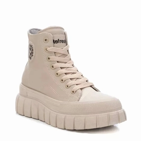 Women's Sneakers Boots In Beige All-Weather Wear Insulated Rainy Day Commuter