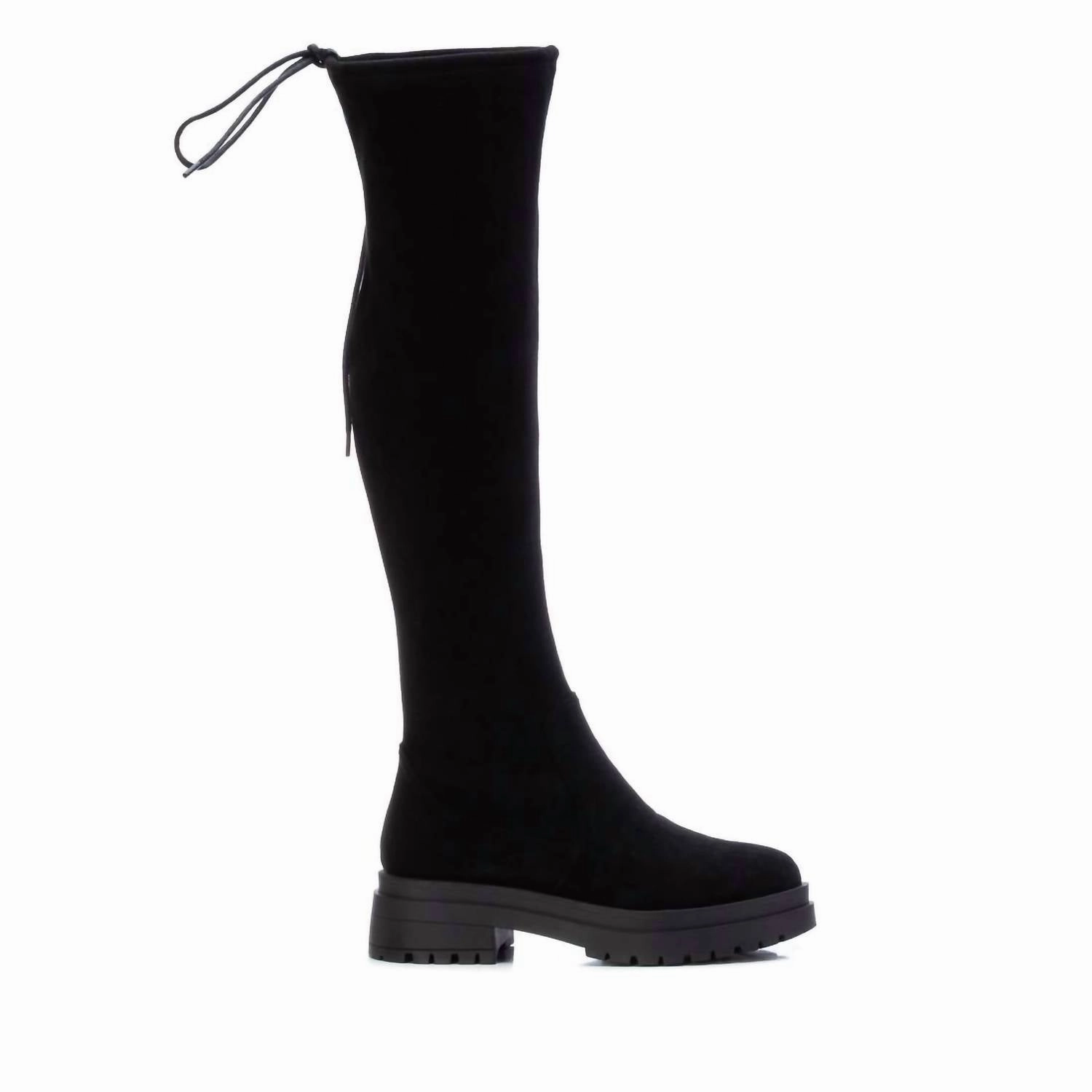 Anti Bacterial Women's Suede Boots In Black