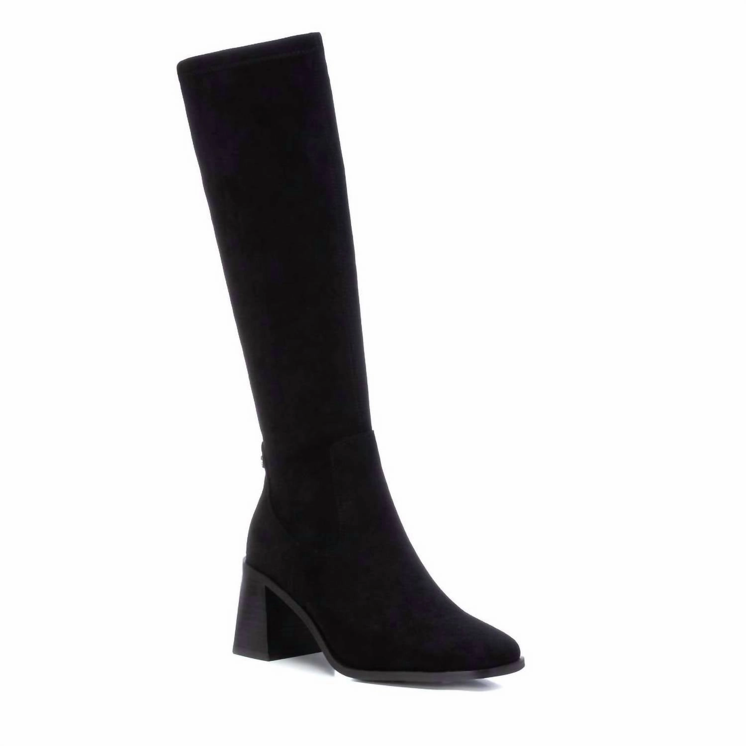 Weekend Trip Women's Suede Dress Boots In Black