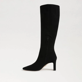 Traction Sole Women's Sylvia Knee High Boot In Black Suede