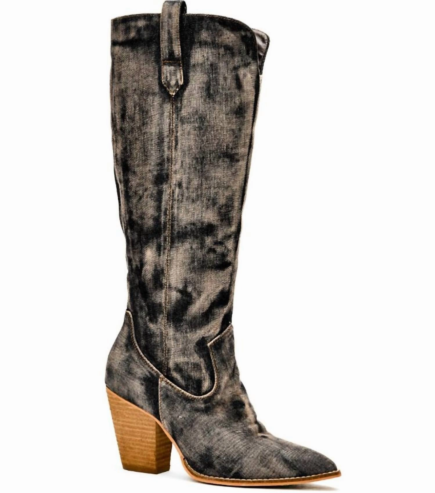 Comfort Lining Mountain Climber Women's Talk Is Cheap Washed Boots In Dark Denim