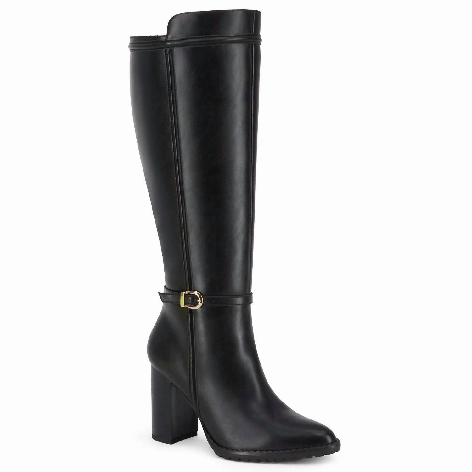 Flexible Fit Stable Support Night Travel Women's Tall Riding Boots In Black