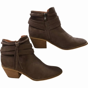 Cushioned Step Rainy Days Padded Interior Rural Traveler Women's Top Knot Booties In Chocolate