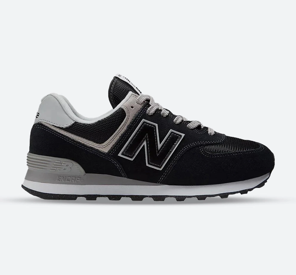firm - midsole shoes Hip - support Women's Wide Fit New Balance ML574EVB Walking/Running Trainers - Exclusive - Black/White ENCAP Slim Profile Idea