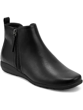 Womens Faux Leather Ankle Booties Tough Exterior