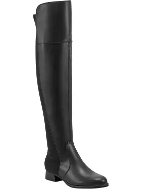 Womens Faux Leather Tall Over-The-Knee Boots Warm Interior Breathable Material