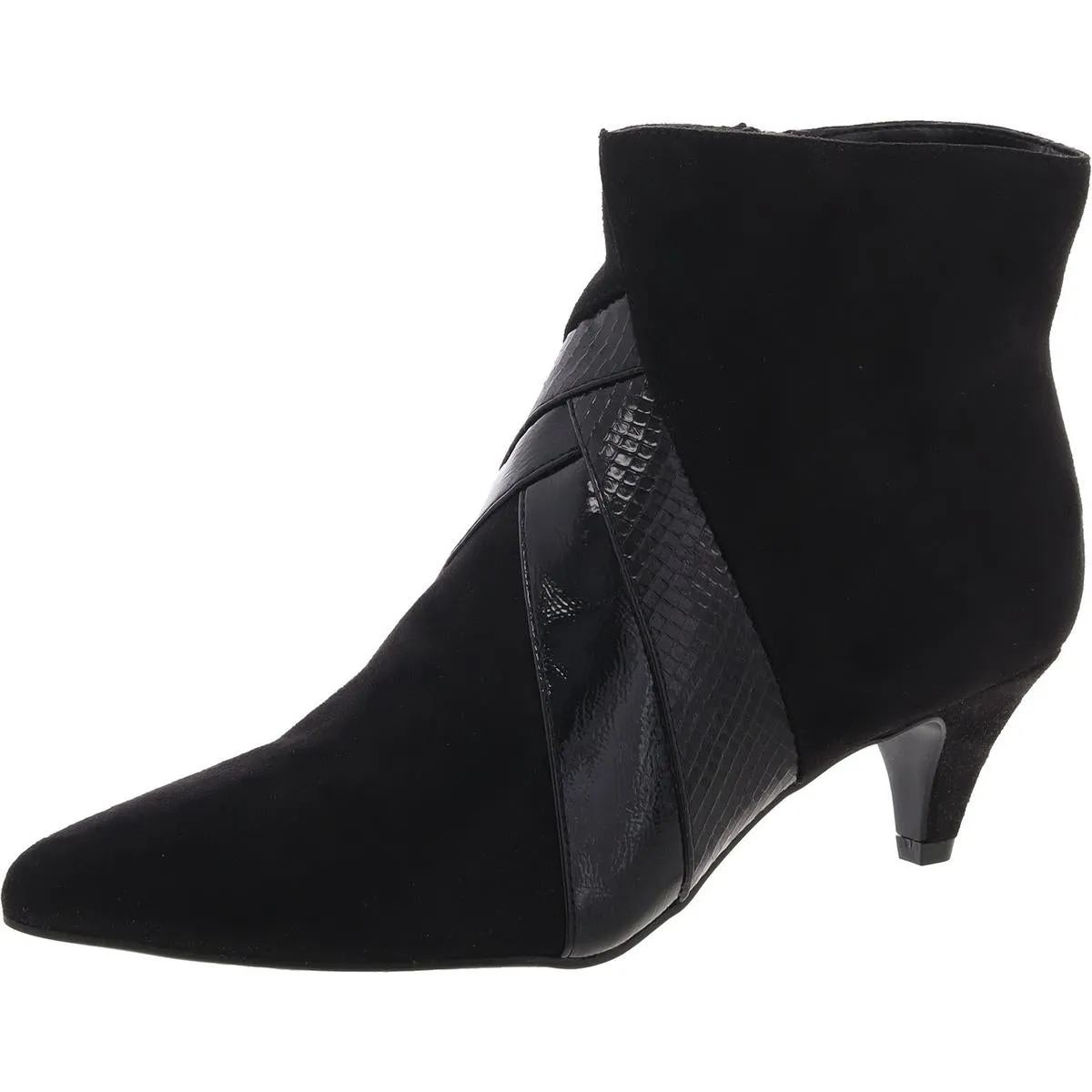 Womens Faux Suede Mixed Media Booties Light Weight Sporty Look