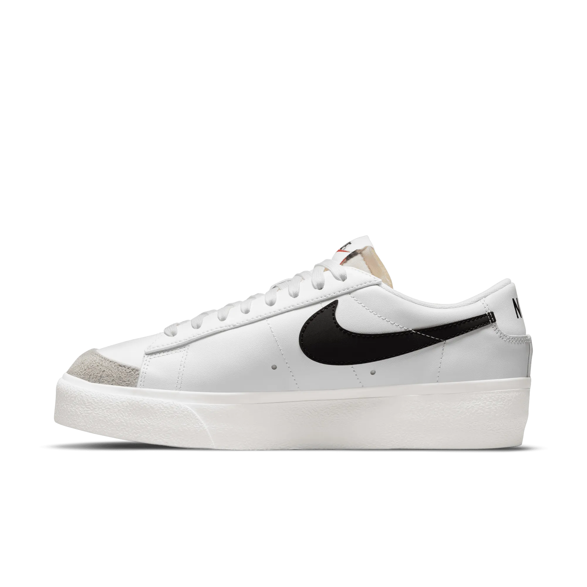 Stabilizing Chassis Cushioned Midsole Technology Womens Nike Blazer Low Platform 'White/Black'