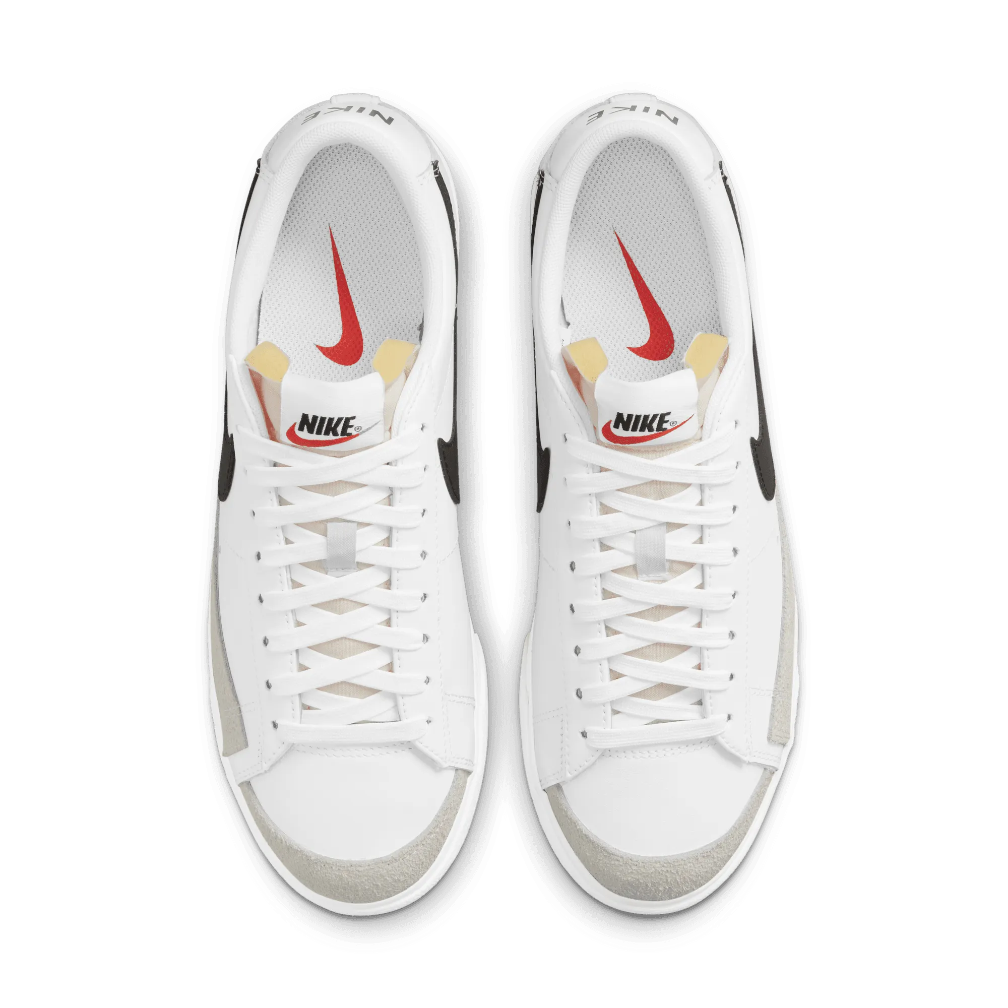 Abrasion Resistant Upper Womens Nike Blazer Low Platform 'White/Black'