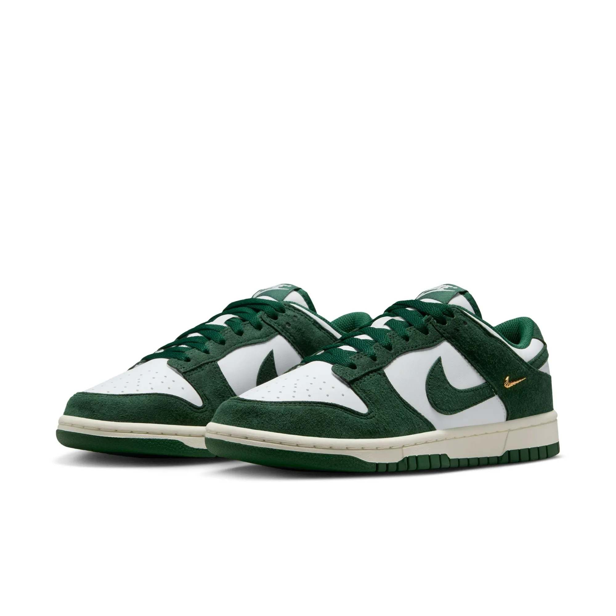 Womens Nike Dunk Low 'Summit White/Gorge Green' Foam Insole Breathable Grip