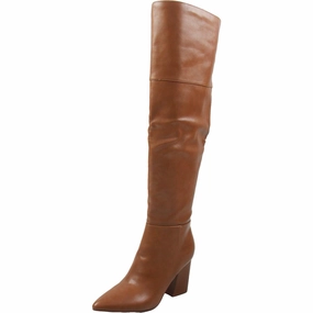 Womens Block Heel Faux Leather Over-The-Knee Boots All Weather Mountain Climber
