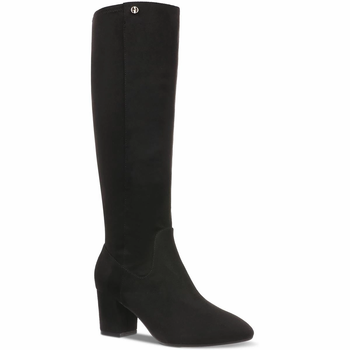Coastal Soft Womens Block Heel Faux Suede Knee-High Boots