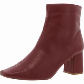 Luxury Edge Womens Block Heel Man Made Ankle Boots