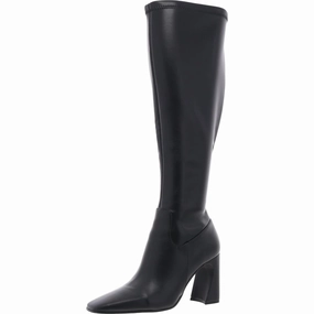 Womens Block Heel Man Made Knee-High Boots Sleek Design