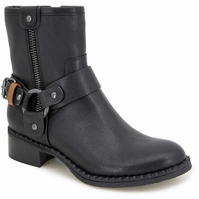 Womens Buckle Leather Ankle Boots Waterproof River Crossing Trendy Look