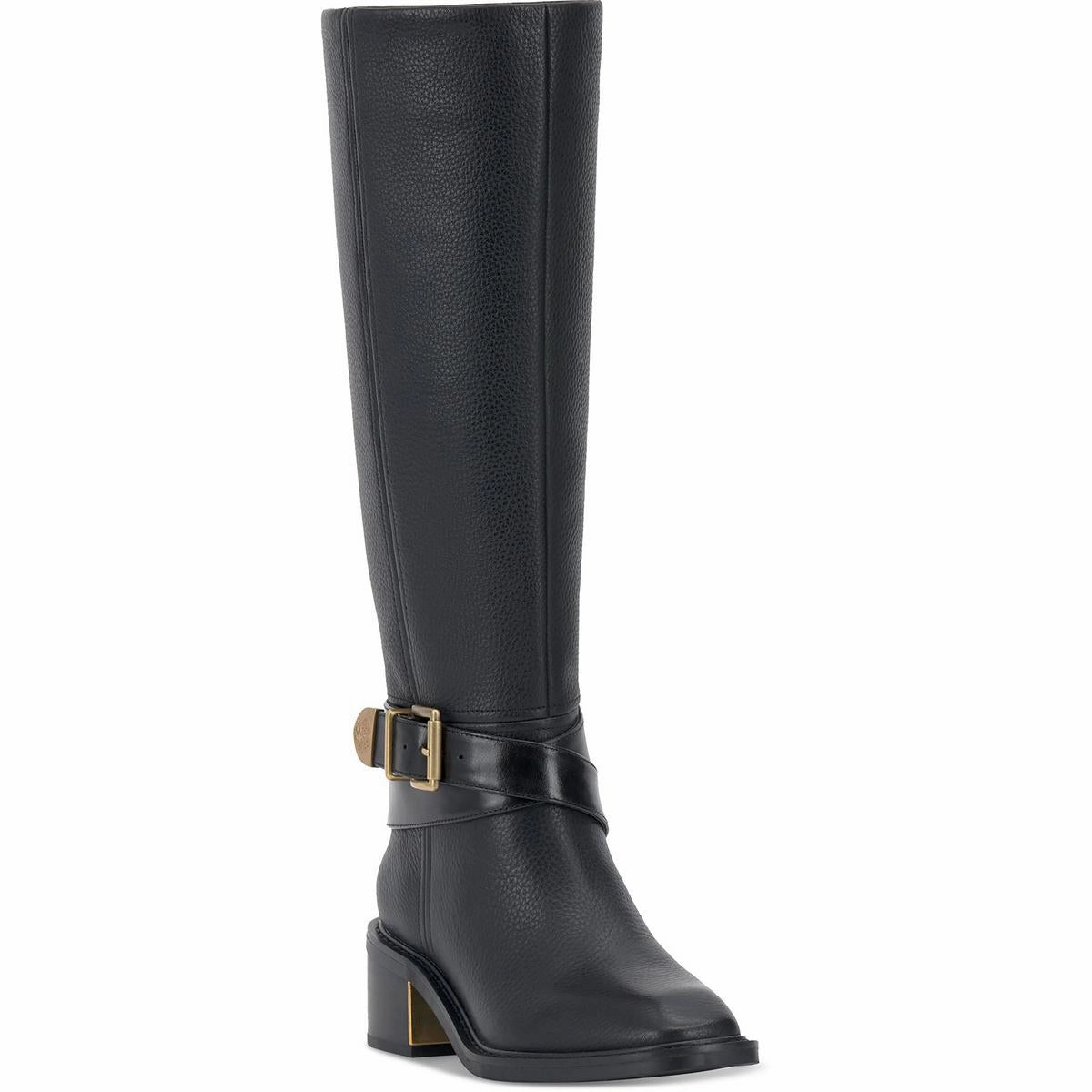 Womens Buckle Leather Knee-High Boots High Ankle Support Weekend Escape