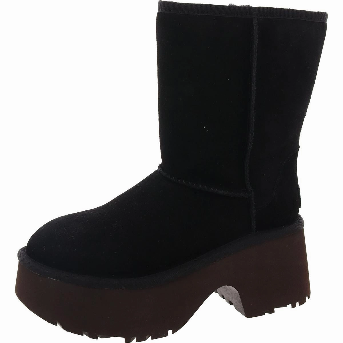 Comfort Stretch youth trend Womens Covered Platform Suede Mid-Calf Boots