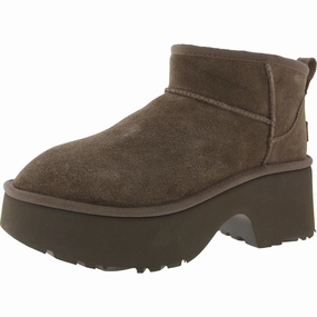 Womens Covered Platform Suede Mid-Calf Boots Cold Trek