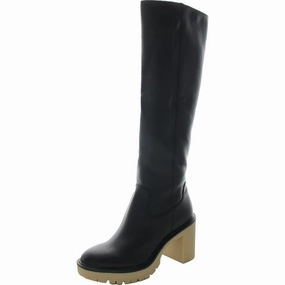 Womens Double Zipper Knee-High Boots Secure Strap Eva Midsole