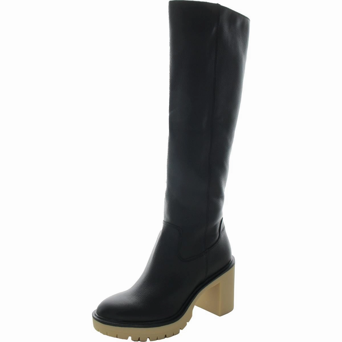 Womens Double Zipper Knee-High Boots Secure Strap Eva Midsole