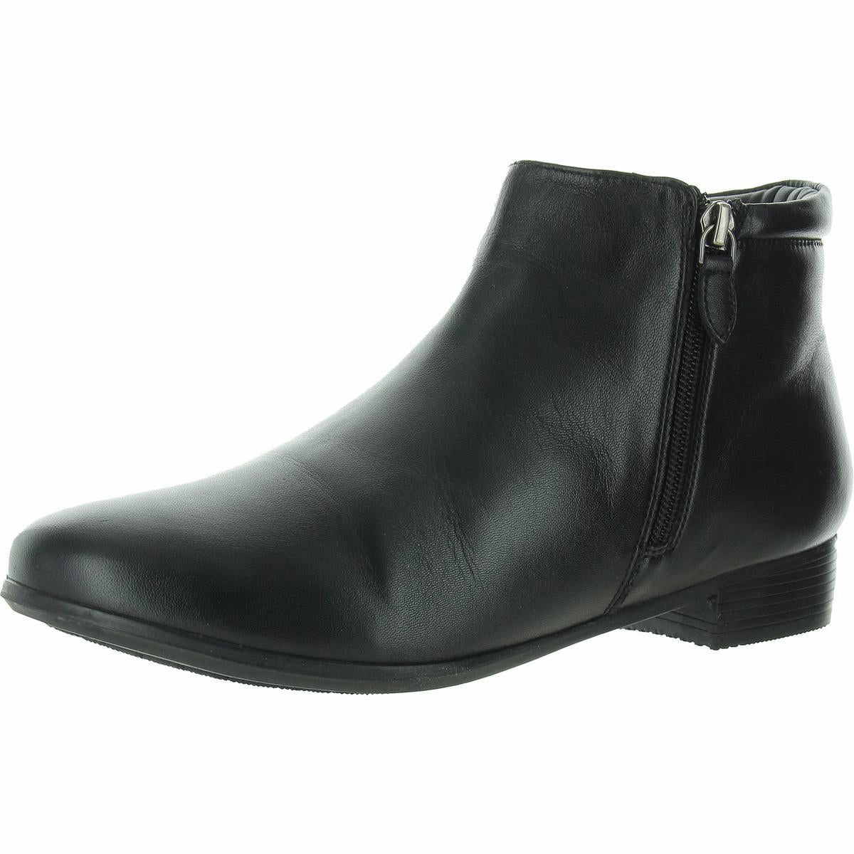 Womens Double Zipper Leather Ankle Boots Waterproof Stylish Explorer Anti-Skid