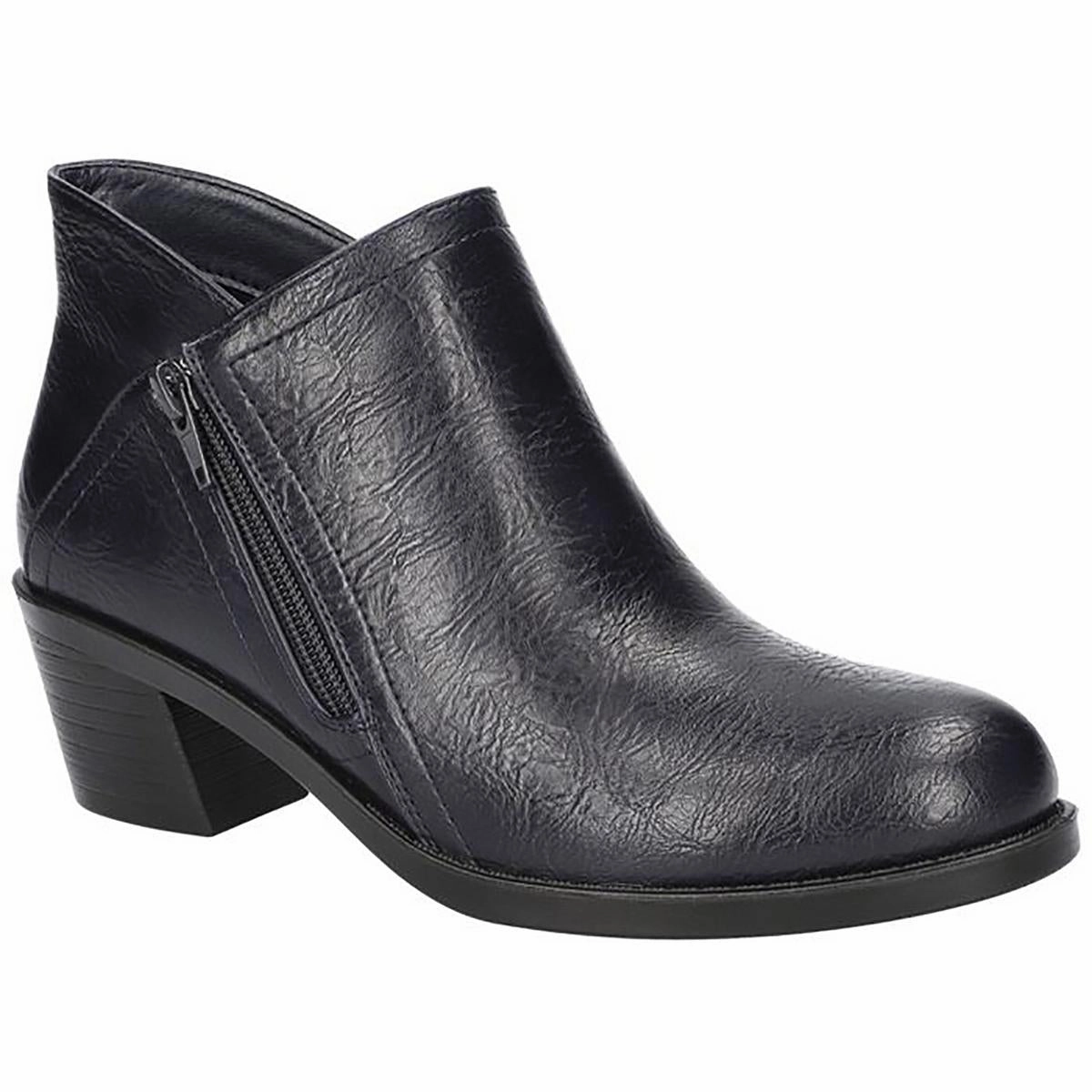 Relaxed Vibe Womens Embossed Faux Leather Booties