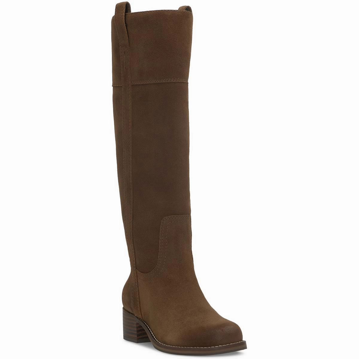 Womens Extra Wide Calf Leather Knee-High Boots Reinforced Wide Cut