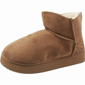 Travel Easy Weekend Adventure Womens Faux Fur Lined Faux Suede Ankle Boots