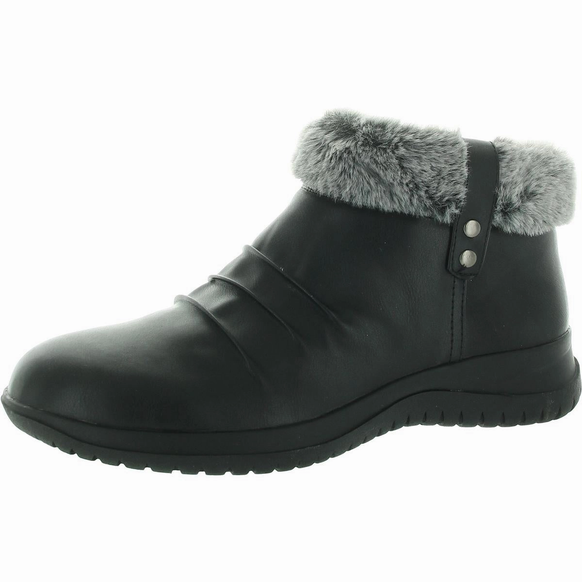 City Utility Womens Faux Fur Lined Man Made Booties