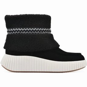 Womens Faux Fur Suede Booties Metallic Edge