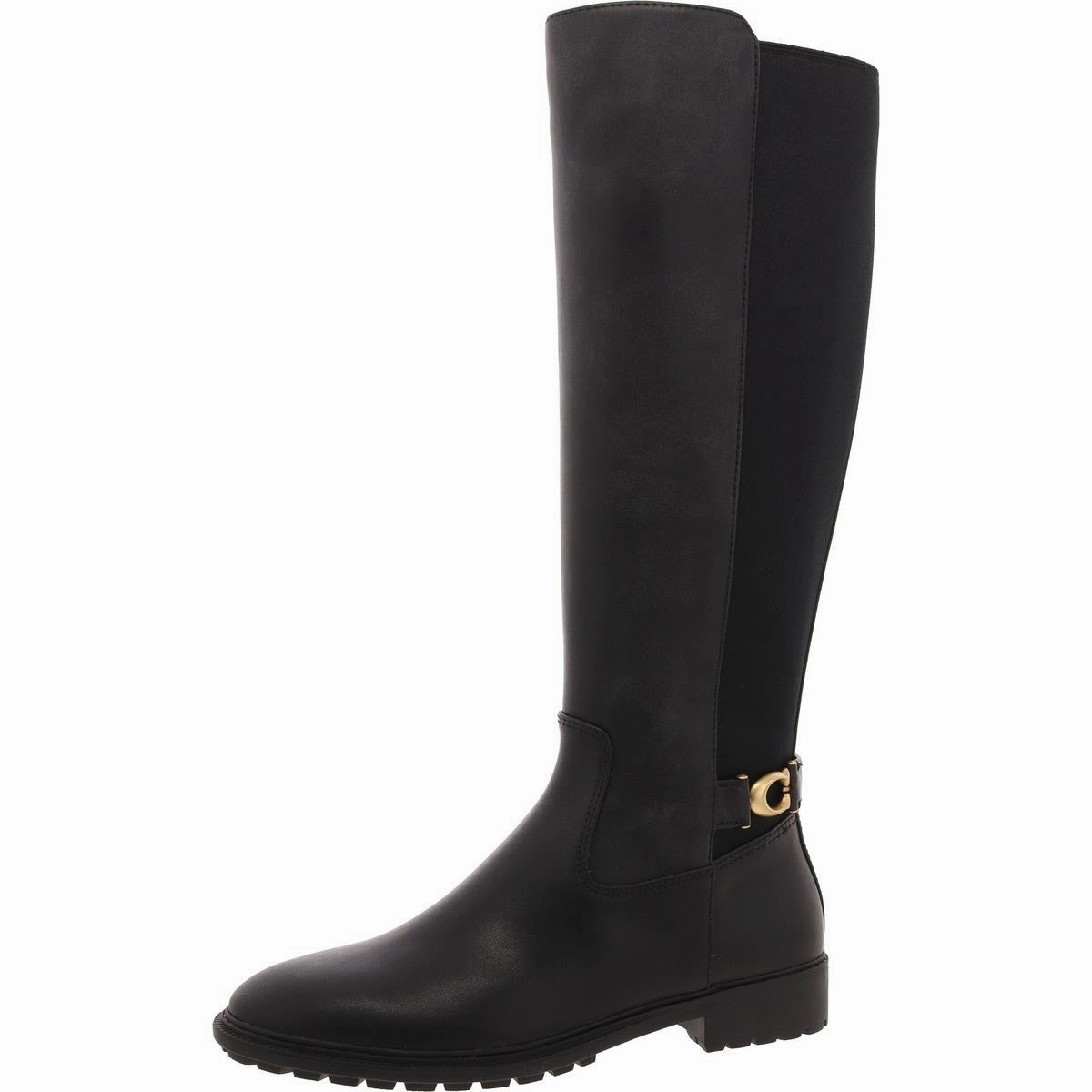 Quick Drying Cold Weather Commuter Womens Faux Leather Knee-High Boots