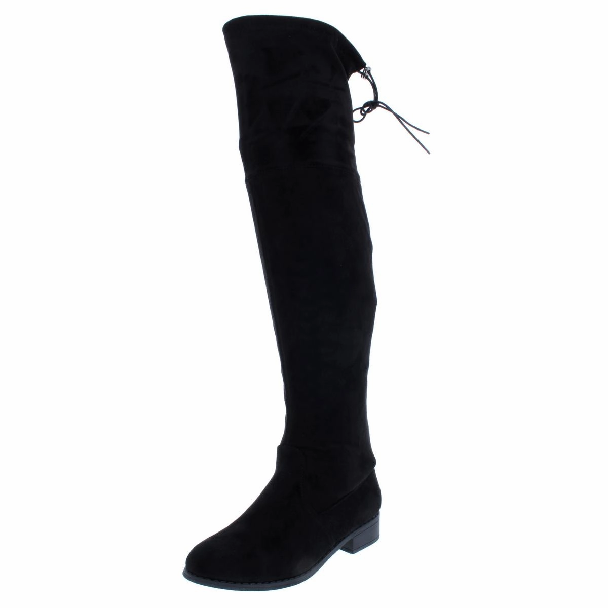 Stable Support Cold Climate Wool blend Womens Faux Suede Almond Toe Over-The-Knee Boots