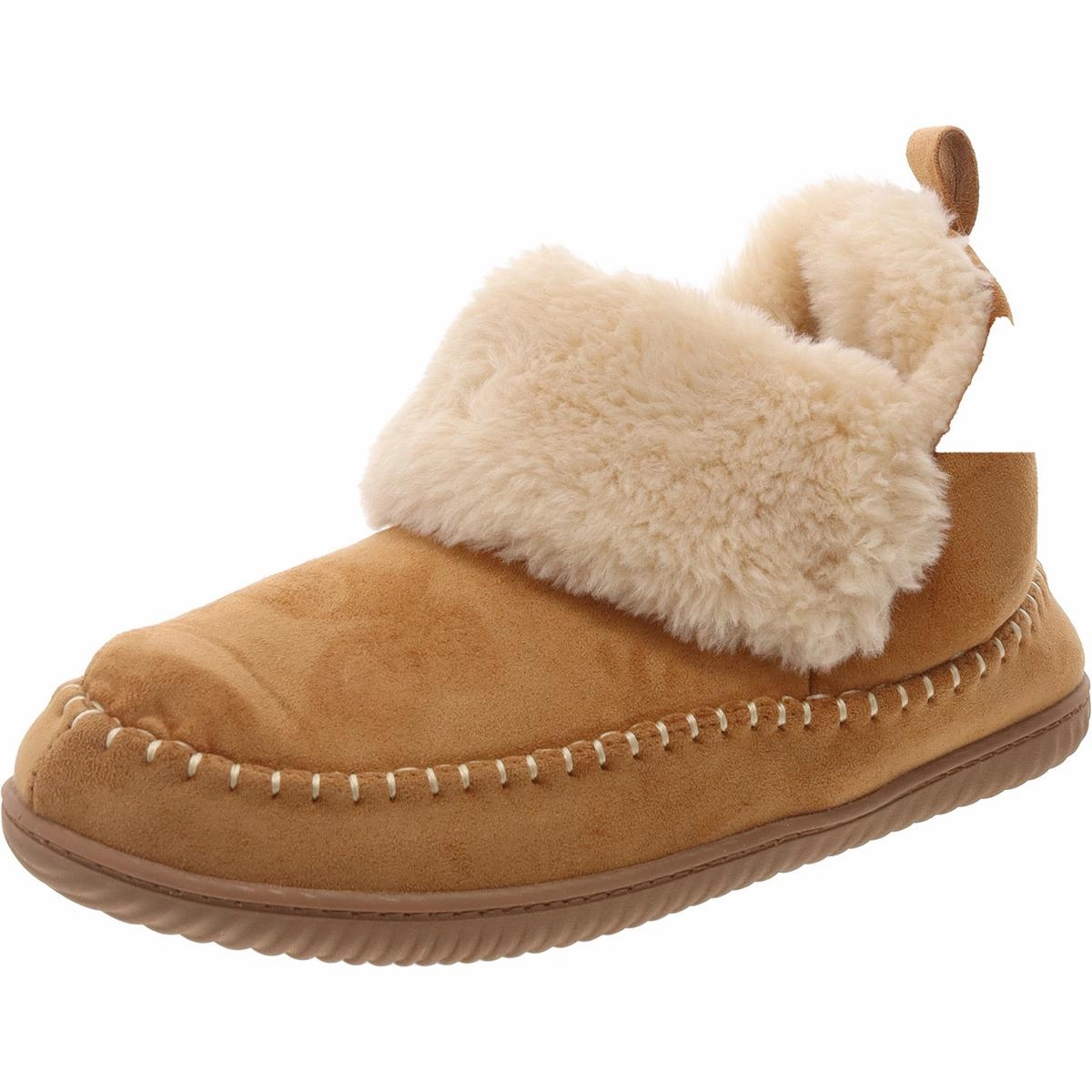 CushionedSole Versatile Outfit Womens Faux Suede Slip On Booties