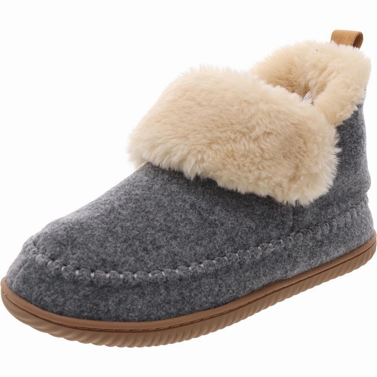 Womens Faux Suede Slip On Booties Synthetic Upper
