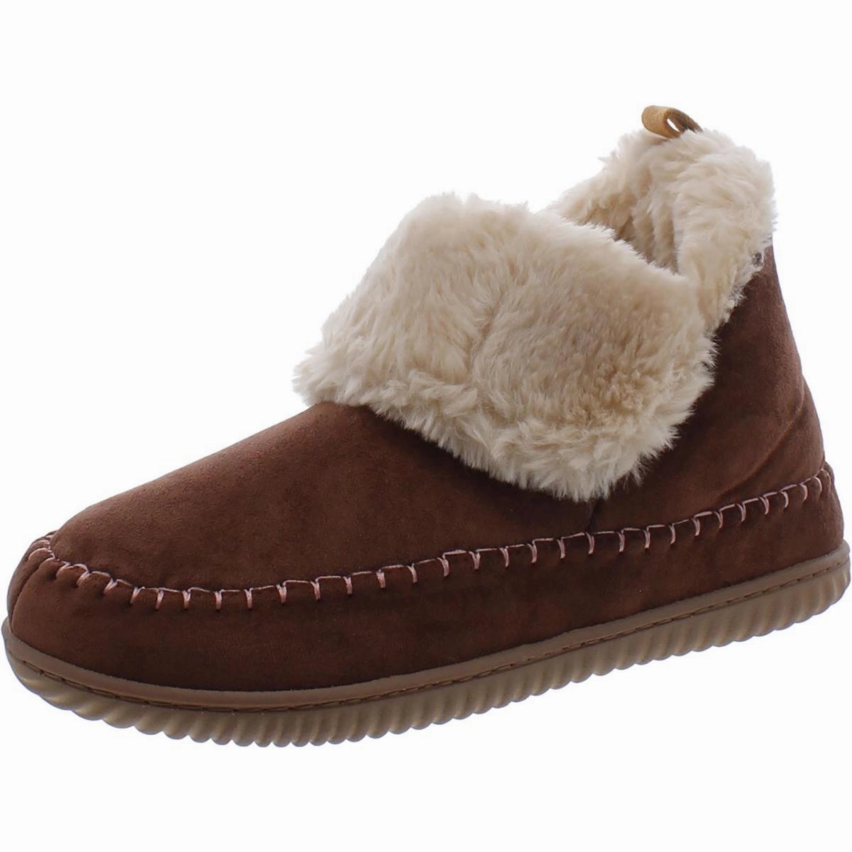 Insulated Functional Minimalist Comfortable Shank Womens Faux Suede Slip On Booties