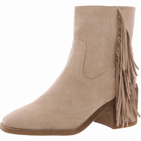 Womens Fringe Faux Suede Ankle Boots Versatile Design Wide Range