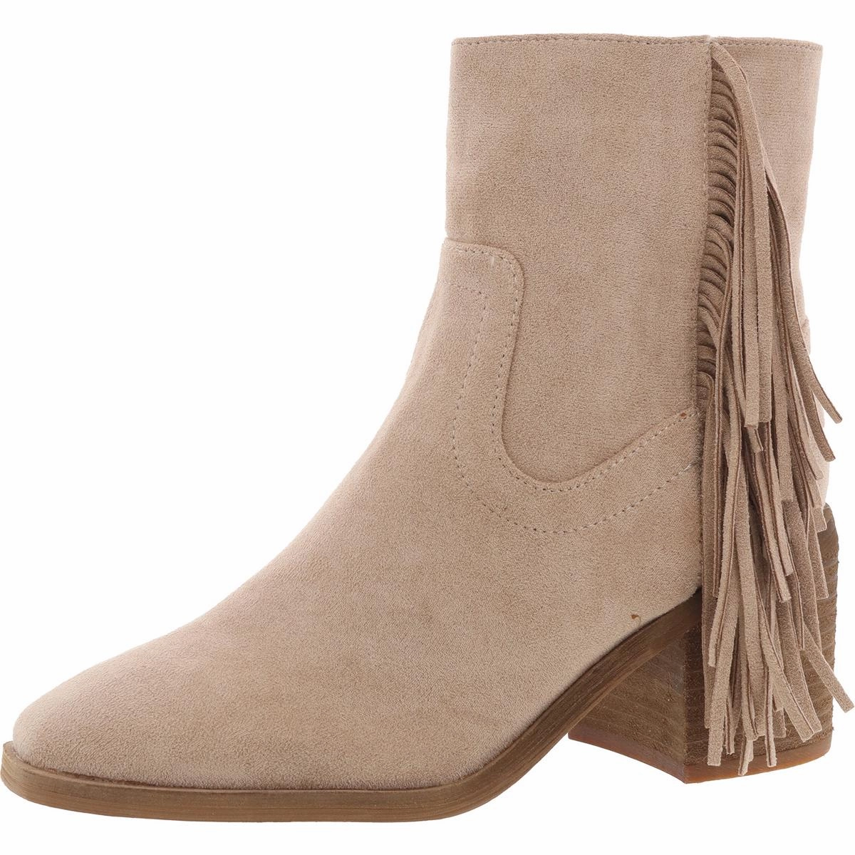 Womens Fringe Faux Suede Ankle Boots Versatile Design Wide Range