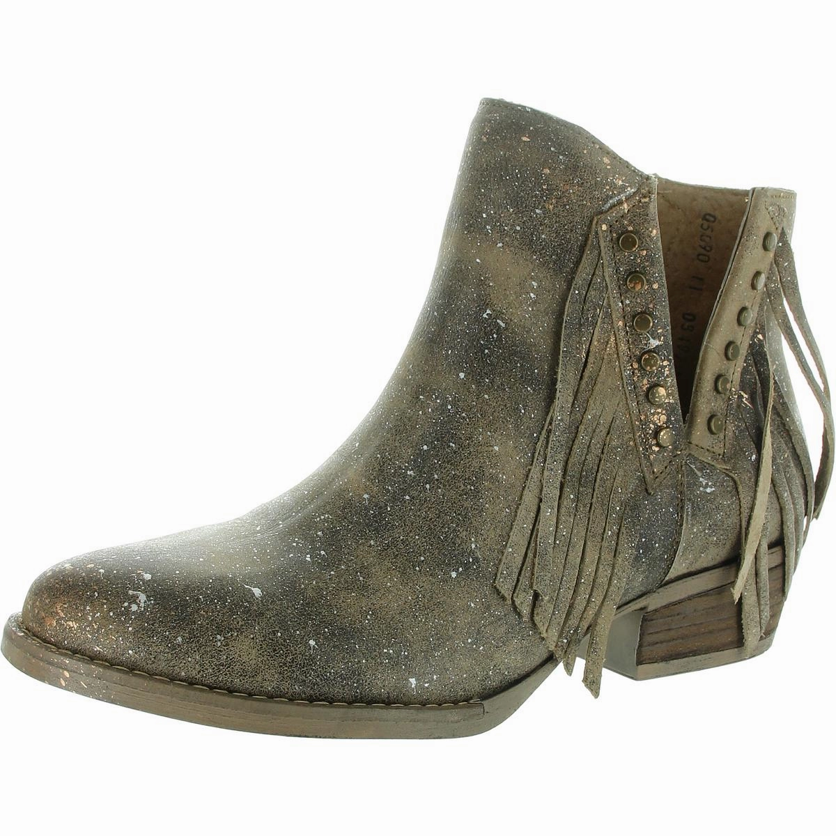 Womens Fringe Leather Ankle Boots Anti Abrasion