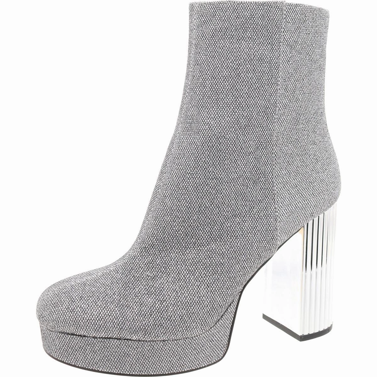 Urban Casual Grippy Outsole River Crossing Womens Glitter Canvas Mid-Calf Boots