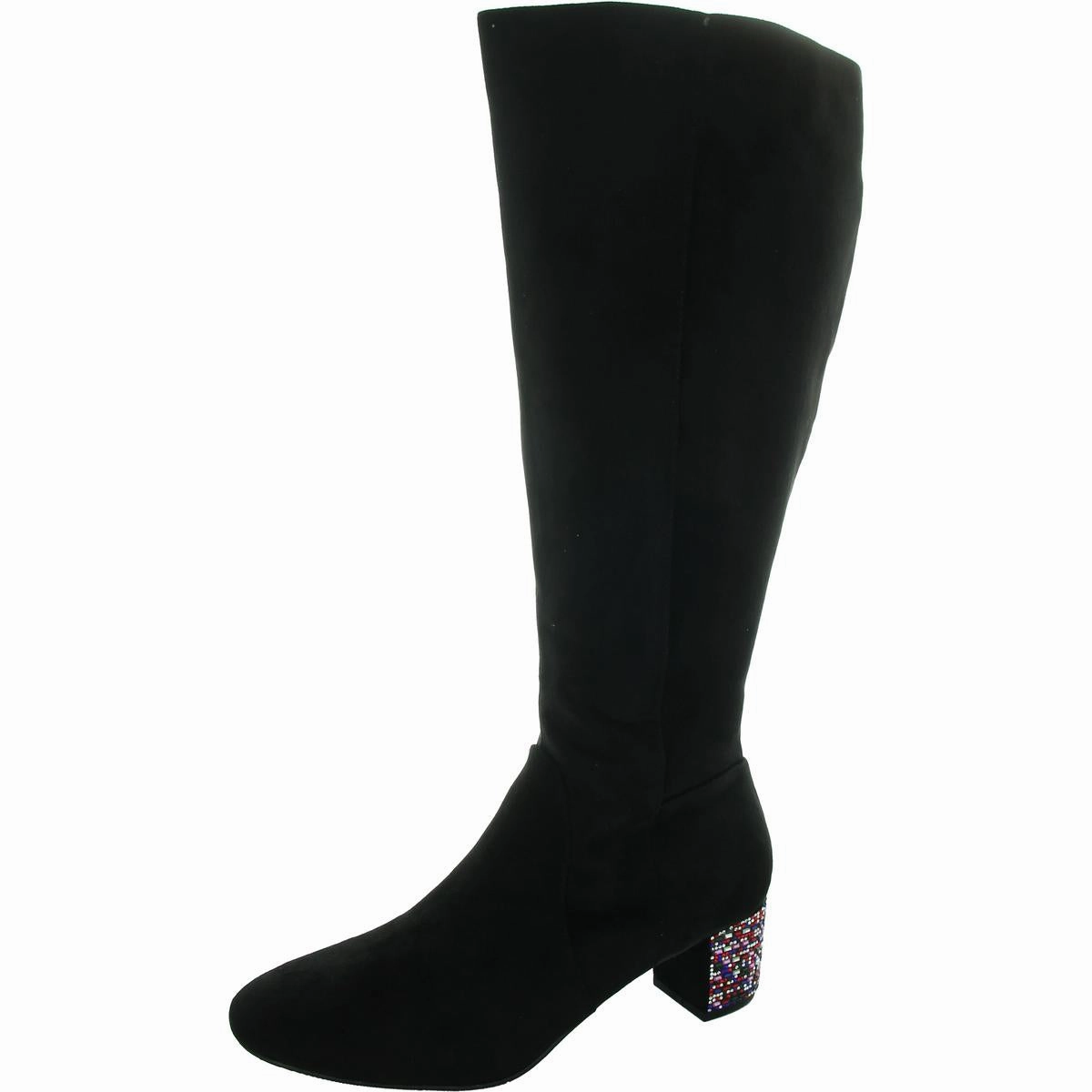 Reinforced Seams Pastel Glow Womens Houndstooth Knee-High Boots